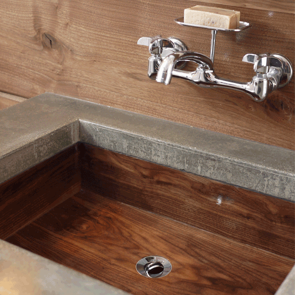 Walnut sink carved on a CNC router.